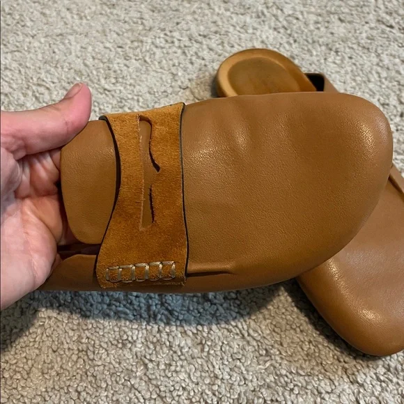 Rag & Bone Cinnamon Leather Ansley Slip On Loafer Mules - Picture 4 of 7